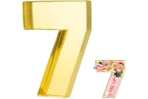 CARDOBIR 10" Cardboard Numbers For Charcuterie, Decorative Gift Box Number Tray For Food (Gold)