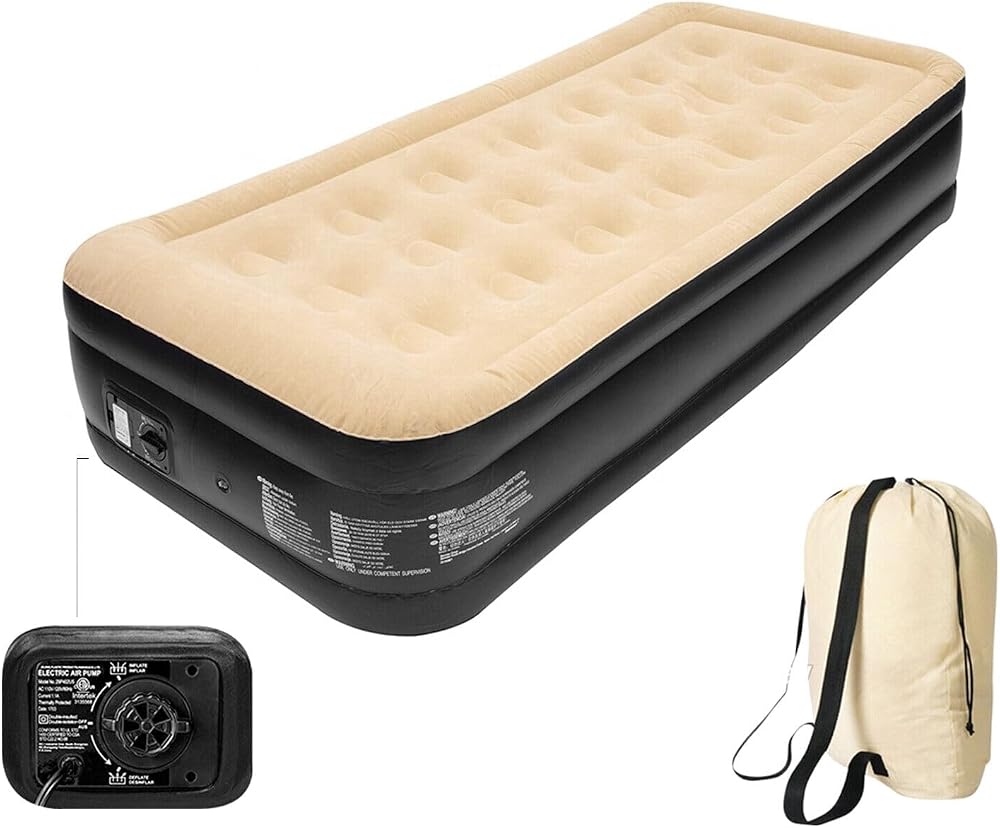 Trendi Inflatable High Raised Air Bed with Built In Electric Pump 195 x 96 cm