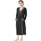 Catalonia Lightweight Ladies Bathrobe, Long Summer Robe with Pockets,Soft Summer Robes for Women, Kimono Gift for Her