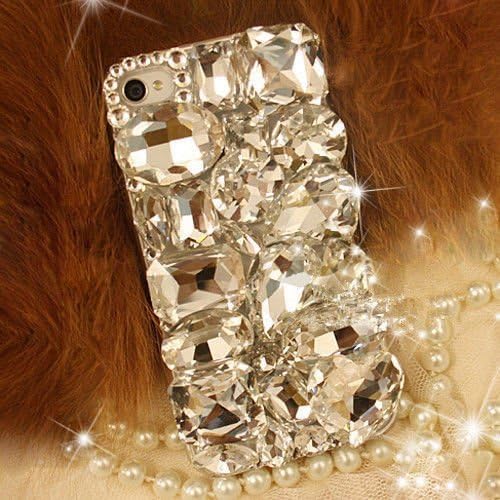 XDAYS(TM 3D Bling Shine Diamante Shaped Diamond Stones Crystal Hard Phone Case Cover for Smart Mobile Phones(HTC Desire 626 / 626S)