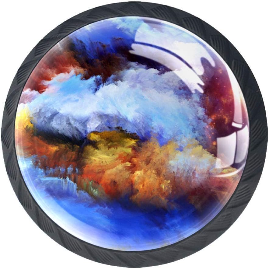 Nachtwolken Schrankknöpfe Runde Kristallglasknöpfe für die