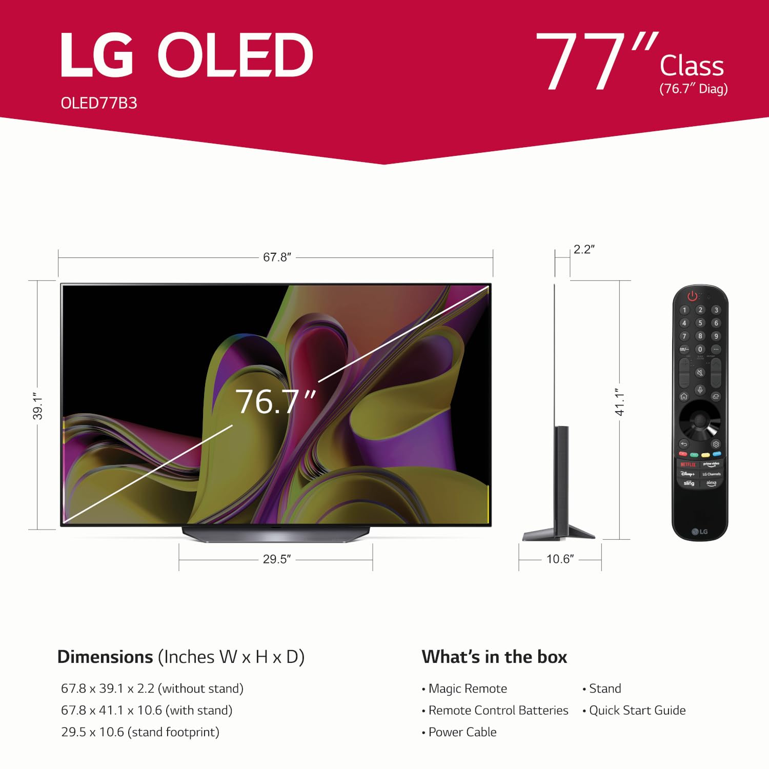 Mua LG B3 Series 77-Inch Class OLED Smart TV OLED77B3PUA, 2023 - AI ...