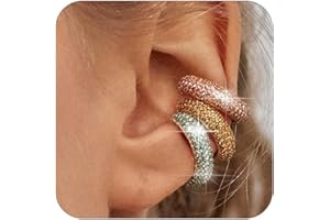 DCFYWL731 Ear Cuffs Non Piercing Aretes De Mujer Gold Chunky Earrings for Women Clip On Earrings Non Tarnish Gold Earrings Gifts Trendy Stuffers