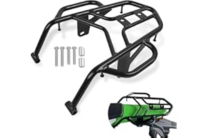 CHIFUN Luggage Rack for KLX230 KLX 230 2019-2025, Rear Cargo Rack Replacement for Kawasaki, Steel Motorcycle Luggage Shelf Bracket with Hand Grip Rail Bar (Black)