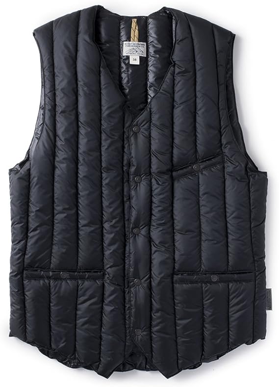 Amazon ロッキーマウンテン フェザーベッド Six Month Vest V Neck ブラック 40 メンズ 通販