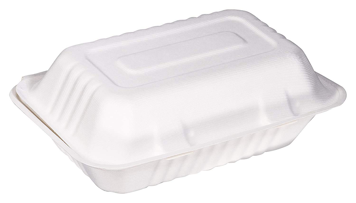 50 Count Biodegradable 9x9 Take Out Food Containers with Clamshell