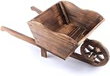 Denny International Burntwood Wooden Wheelbarrow Planter Fir Wood Rustic Wheel view 4