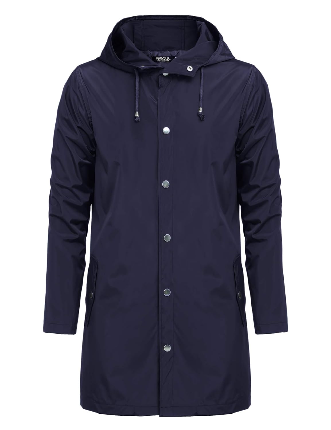 FISOUL Raincoats Waterproof Lightweight Active Long Outdoor Hooded Mens Rain eBay