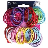 Goody - Ouchless No Metal Gentle Elastics, Assorted Colors, 72 pack