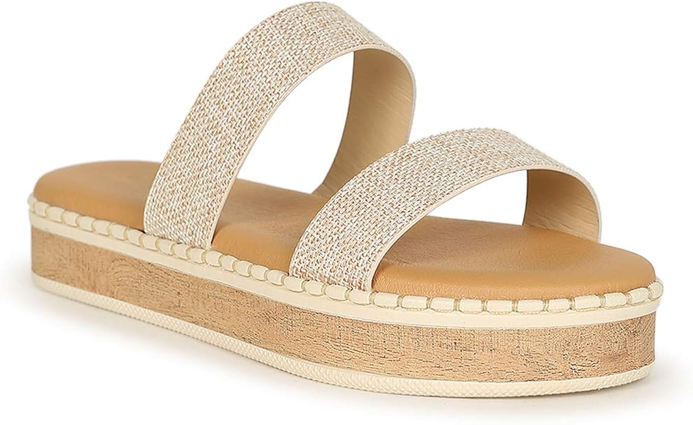 double strap flatform sandals