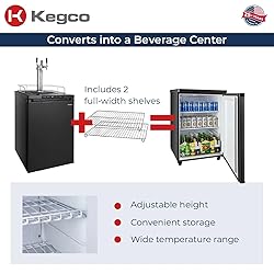 Kegco HBK309B-3 Kegerator, No Kegs, Black