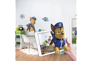 Wall Palz Nickelodeon Paw Patrol Wall Decal - 24" Chase Wall Stickers for Bedroom with 3D Augmented Reality Interaction - Paw Patrol Wall Decor