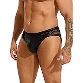 Eagerlove Mens Lace Thongs Underwear G-String Jockstrap Pouch Trunks Low Rise Sexy Plus Size Brief Lingerie for Men