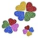 Outus 1.27 Ounce Foam Glitter Stickers, Star and Mini Heart