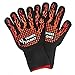 Yoheer 932F Extra-long Cut & Heat Resistant Oven Mitts with 100% Cotton Lining Good for Oven,Outdoor BBQ Grill,Fireplace Camping,Kitchen,Mechanics and so on.
