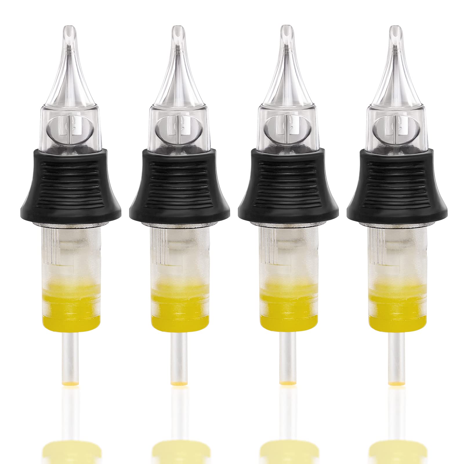 Tattoo Cartridge Needles - Rayyl 20pcs Tattoo Needles Cartridge Round Shader with 0.35mm Diameter Permanent Makeup Needles for Tattoo Cartridge Machine Pens Supplies (1207RSL)…