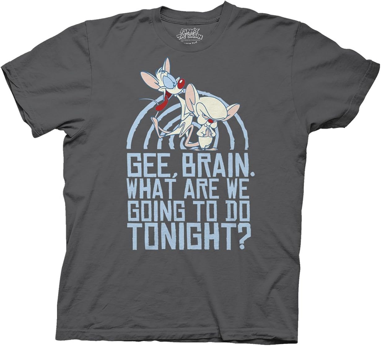 Ripple Junction Animaniacs Adult Unisex Take Over The World Light Weight 100% Cotton Crew T-Shirt