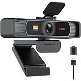 Angetube Wide Angle 4K Webcam for PC, 120&deg; FOV Video Conference Web Camera | PDAF Autofocus, 2 Noise-Cancelling Mics, 1080P@60FPS, Auto Light Correction, USB-A/C, Privacy Cover, for Mac Laptop Desktop