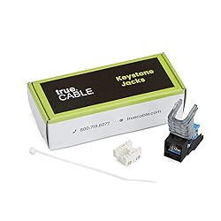 trueCABLE Cat6A Toolless Keystone Jack, Unshielded