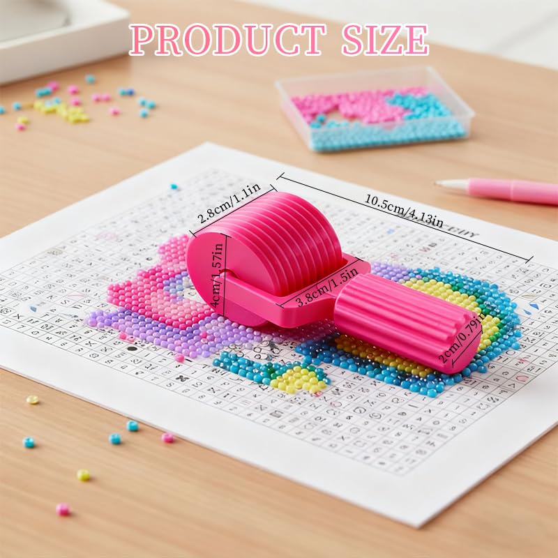 Photo 1 of 2 Pack Diamond Art Rollers – Must-Have Diamond Painting Tools for Smooth Rhinestone Finishing, Easy-Grip Diamond Art Tools for DIY Craft Projects