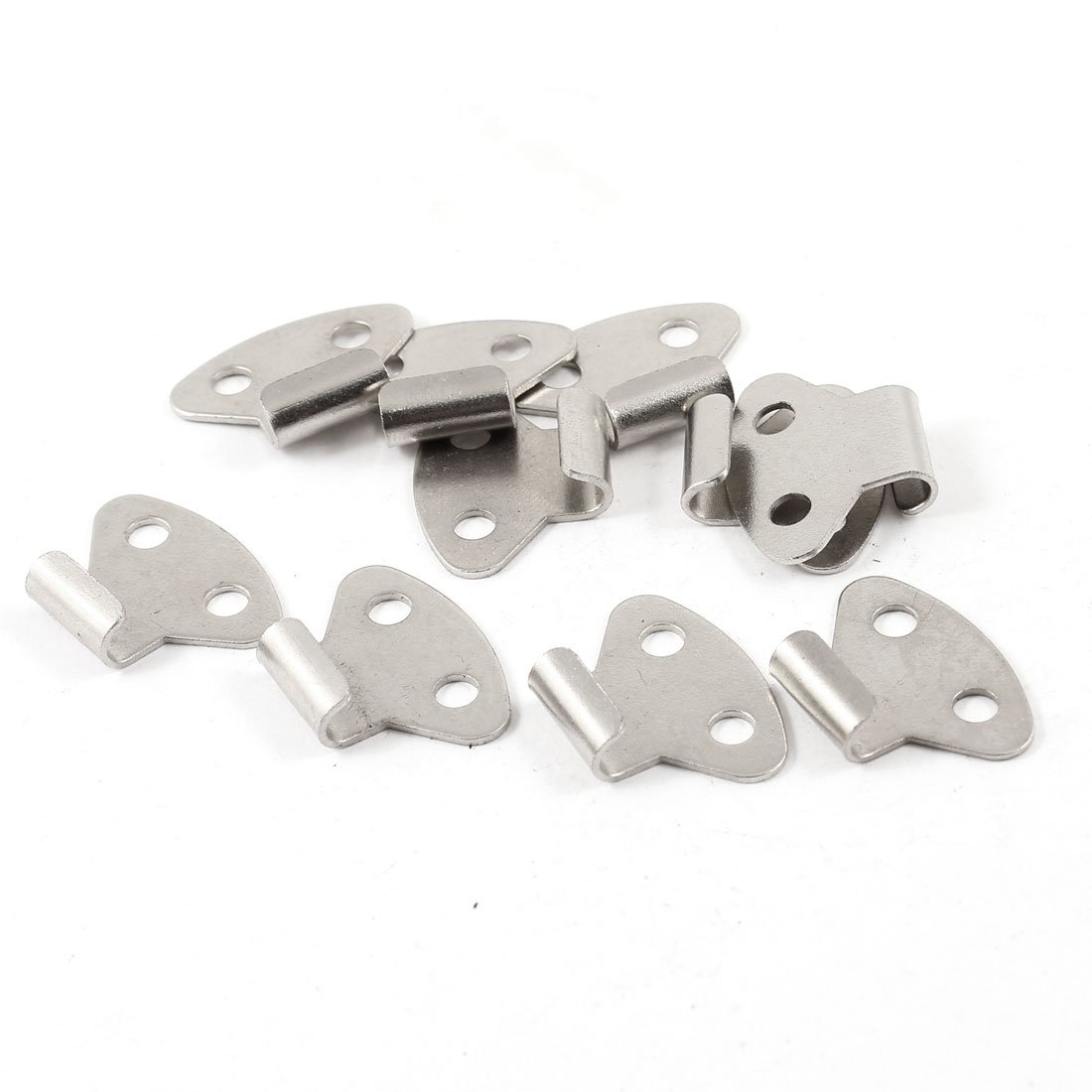 Sourcingmap 10 Pcs Stainless Steel Strike Plate 2.7cm Long for Toggle Draw Latch