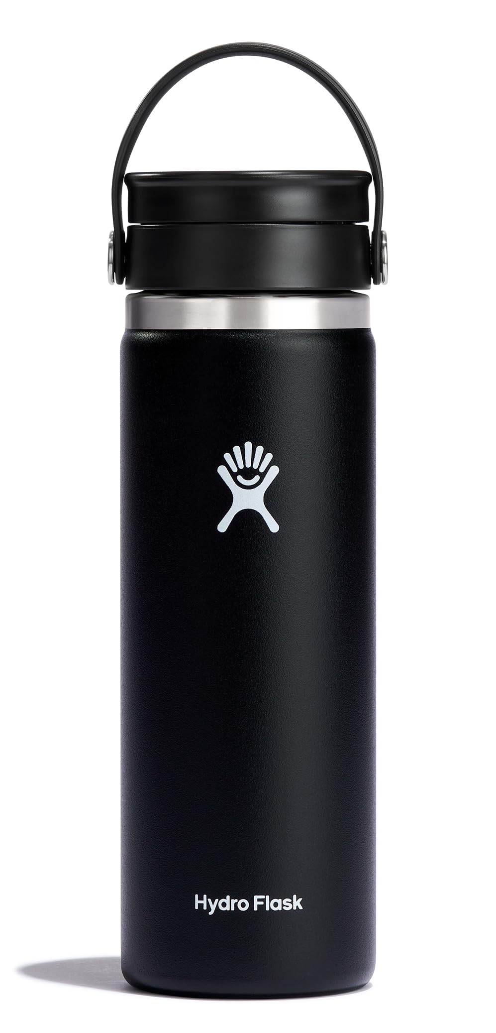 HYDRO FLASK - Coffee Flask 591 ml (20 oz) - Vacuum Insulated Stainless Steel Travel Mug with Leak Proof Flex Sip Lid - Wide Mouth - Black