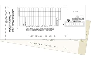 BANK-A-COUNT Business Deposit Books - 2 Part Custom Duplicate Deposit Tickets Carbonless (600)