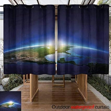 Amazon Com Outdoor Window Curtains Earth Sunrise North