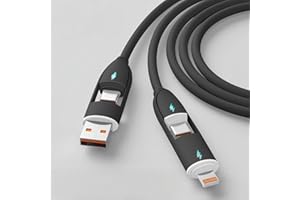 4-in-1 Super Fast Charging Cable - High-Speed Data Transfer - 66W PD | USB-C to Lightning - Compatible with iPhone, iPad, Sam