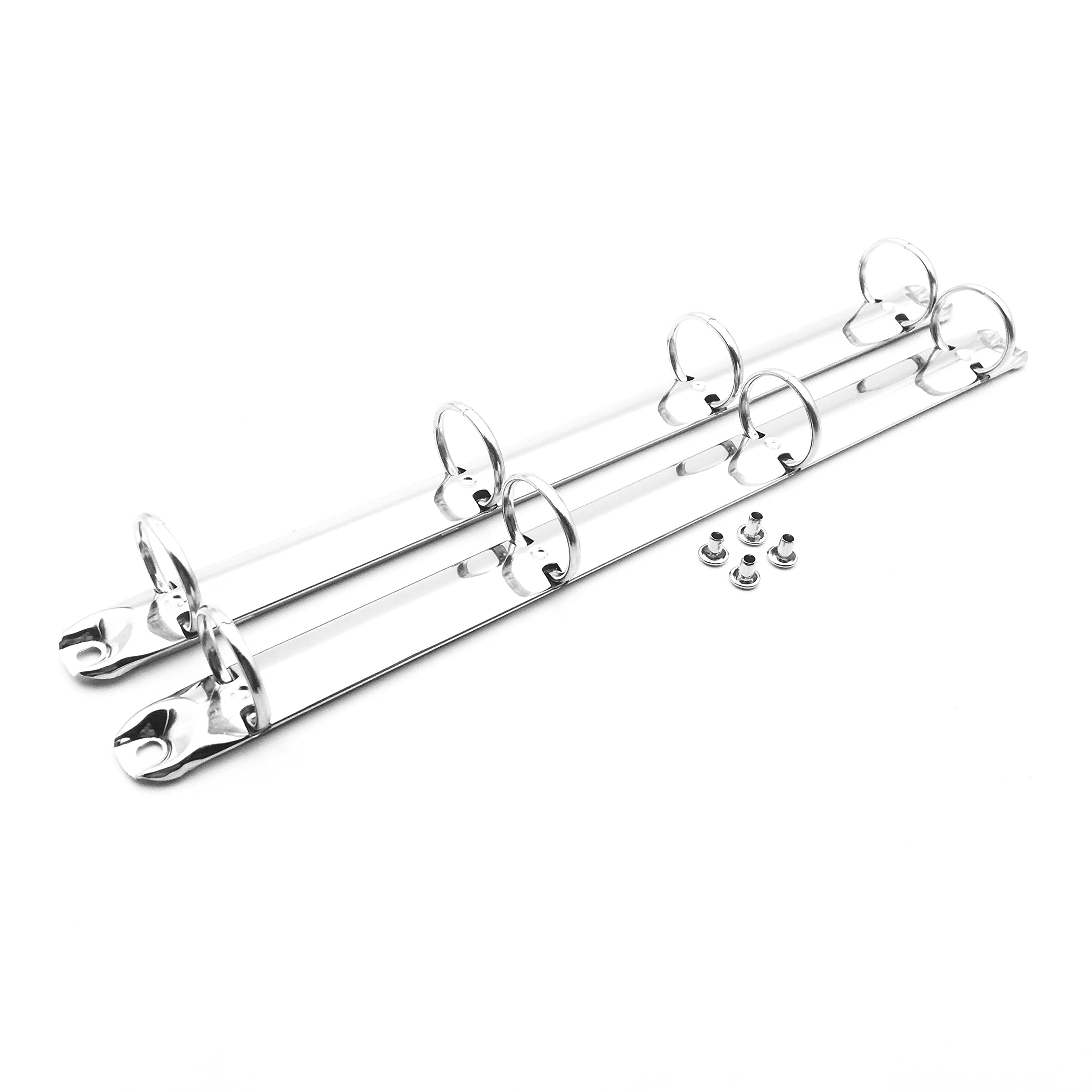 Julyun 2Pcs A4 Size Ring Binder Mechanism Replacement Kit,4 O Rings, 38MM Ring Capacity, International Standard for A4 Binders