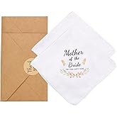 Mother of the Bride Gift Handkerchief - Happy Tears Keepsake with Thank You Card Envelope Wedding Handkerchief for Mom