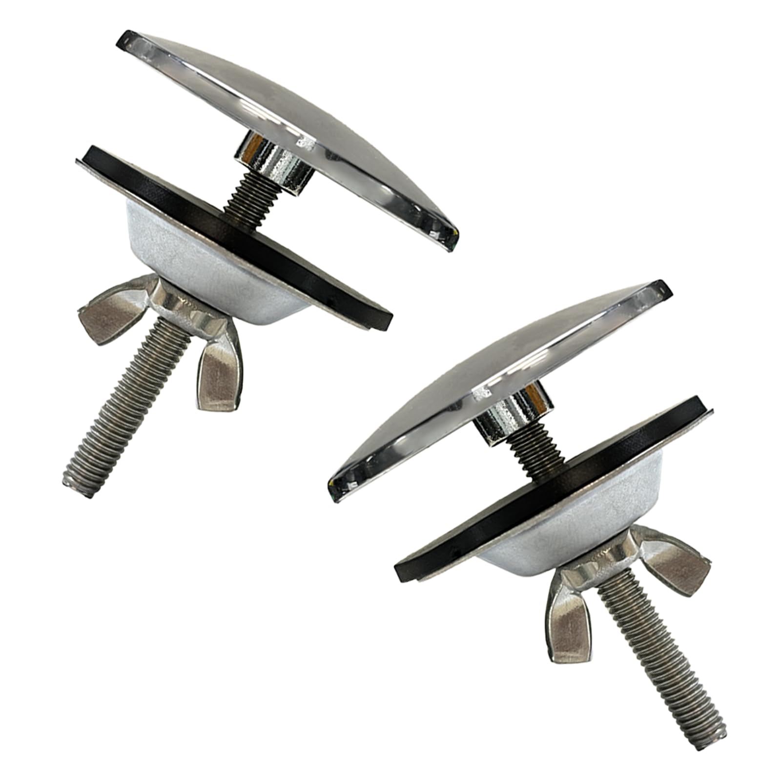 LiXiongBao 2 Pcs Stainless Steel Kitchen Sink Hole Cover, 2 Inch Faucet Hole Cover, Chrome