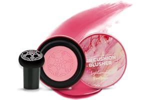 Mushroom Head Air Cushion Blush – Buildable Matte Coverage, Lightweight Blendable Silky Cream Blush for Cheeks & Eyes, Long-L