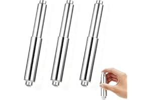 Oslynia 3 Pcs Toilet Paper Roll Holder, Extendable 4.3-6.5 Inches Plastic Toilet Paper Holder, Chrome Plated Replacement Roll