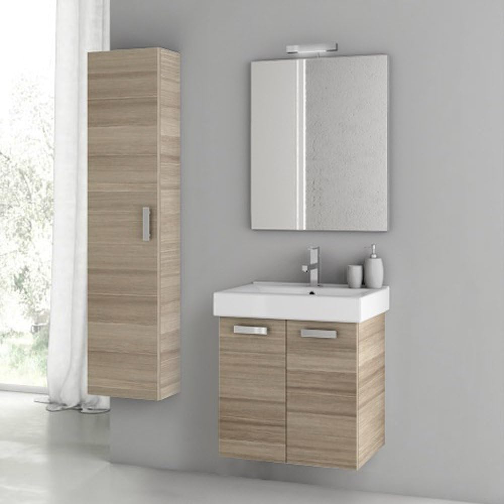 ACF ACF c10-glossy blanco cubículo vanidad Set, 143.88" L x 23.6" W