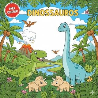 Livro Aventuras no Planeta Jurássico: Livro de Colorir