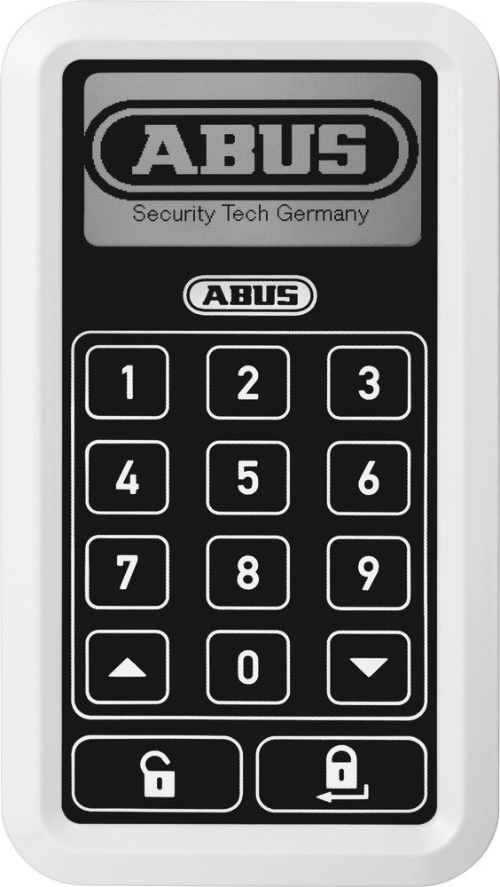 ABUS HomeTec Pro Wireless Keyboard CFT3000 Code Keyboard for Opening the Front Door for the HomeTec Pro Wireless Door Lock Drive - White - 10125
