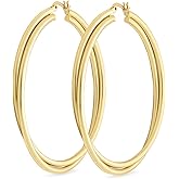 Milla Crossover Twisted Hoop Earrings for Women – Hypoallergenic Silver or Gold Statement Hoops – Lightweight & Easy to Wear