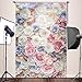 HUAYI 5x7ft Photography Backdrops Valentine's background Pink White Flowers Wall Newborn Baby Photo Studio Props YJ-385