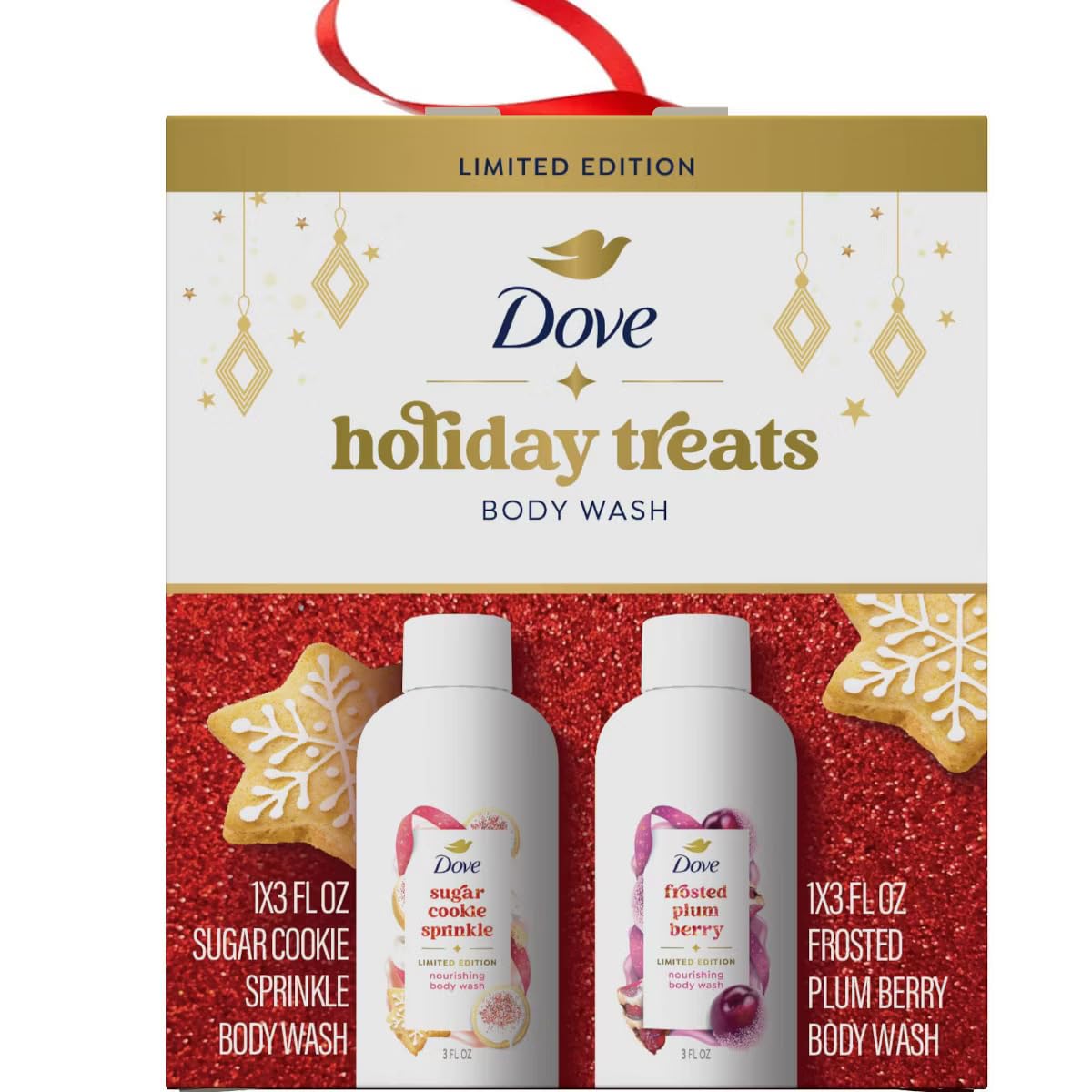 Dove Holiday Nourishing Body Wash Variety Pack Travel Size 3 Fl Oz Each Roasted