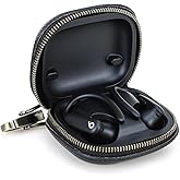 Hiram Leather Case Replacement for Beats Powerbeats Pro 2 2025,Vegetable-Tanned Cowhide Leather‌ Portable Travel Headphone Case Compatible with Powerbeats Pro 2 Charging(Black)