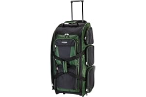 Travelers Club Xpedition 30 Inch Multi-Pocket Upright Rolling Duffel Bag