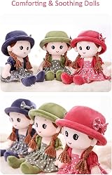 iEasey Adorable Baby Girl Rag Doll with Removable Dress Hat 35cm view 8