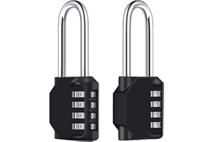 Combination Padlock, [2.6 inch Long Shackle] [2 Pack] Diyife 4 Digit Locker Lock Weatherproof Lock Outdoor Combination Lock f