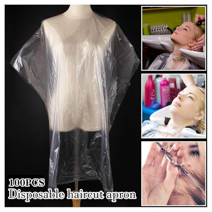 50/100 PCS Disposable Hair Salon Capes Waterproof Hair