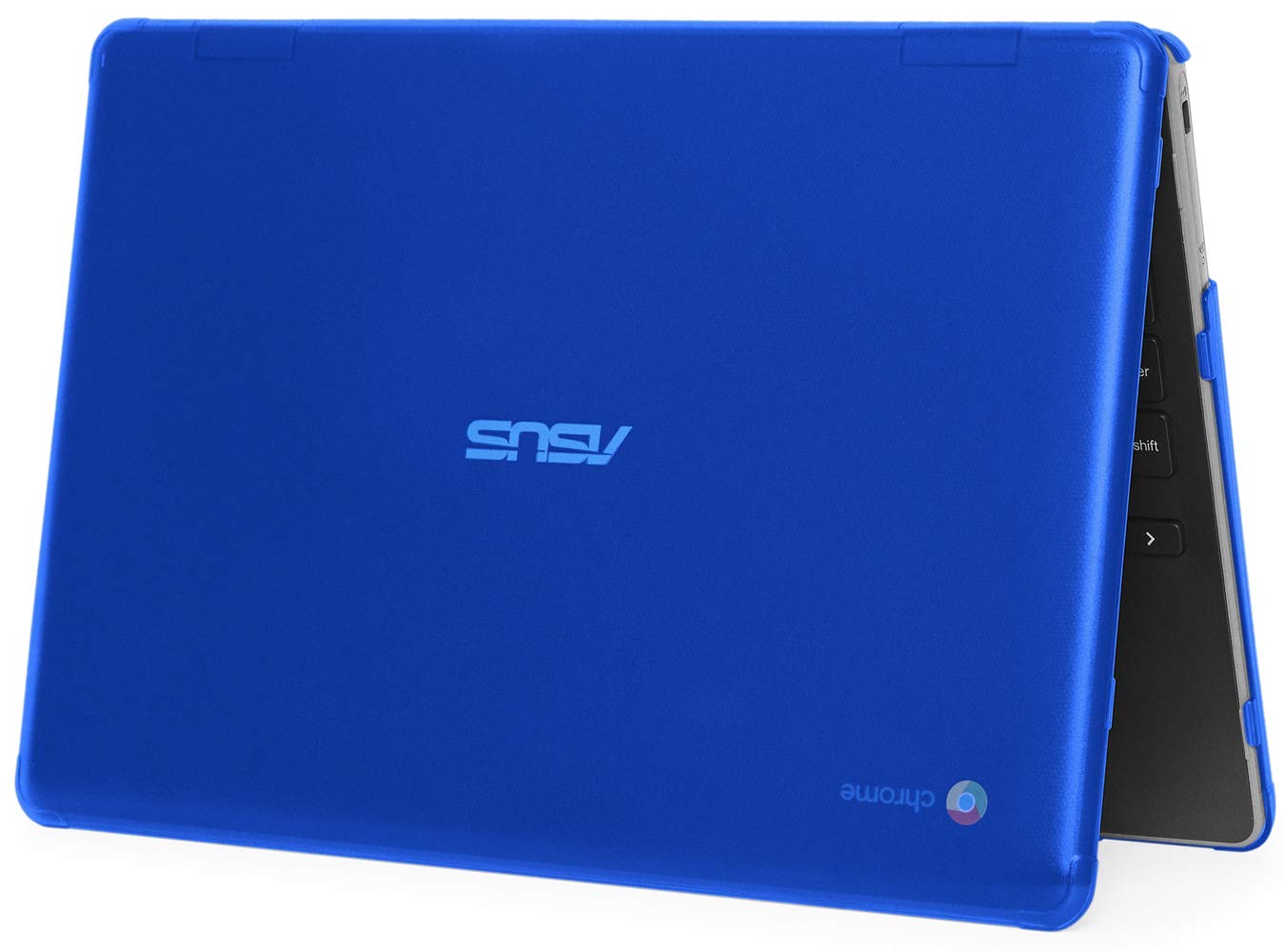 mCover Case Compatible for 2019~2022 11.6" ASUS Chromebook C204MA C204EE Series Rugged Educational Laptop Computers ONLY (NOT Fitting Any Other ASUS Models) - Blue