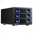 CENMATE 3 Bay Hard Drive Enclosure with Cooling Fan for 2.5“/3.5" SATA HDD/SSD with USB A/C 3.0, Support 60TB, Hot Swappable, Daisy Chain Expansion, Tool-Free HDD Enclosure, DAS(NO RAID/NAS)