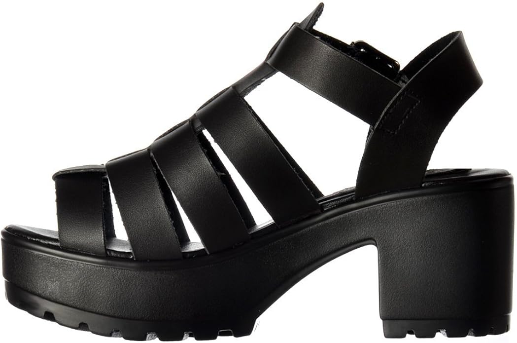 ladies black flatforms