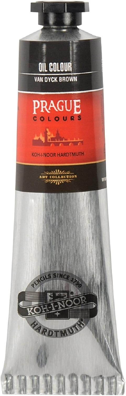 KOH-I-NOOR 40 ml Artists Oil Colour Paint - Van Dyck Brown