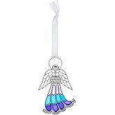 GANZ Grateful Heart Angel Ornament 4 x 3 Zinc Stained Glass Look Decorative Keepsake